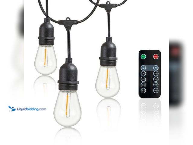 Lot 49-5413755 - Newhouse Lighting
Outdoor 48 ft. Plug-In S14 Edison Bulb LED String Light with Wireless 265W Dimmer...