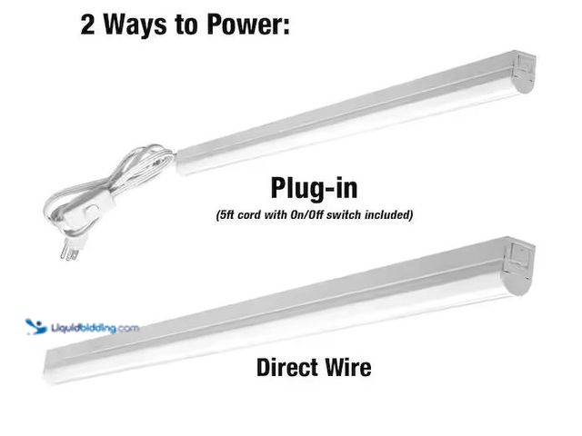 Lot 49-1572012 - Commercial Electric 4 ft. Garage LED Linkable Strip Light Fixture Plug-in Hardwire 1800 Lumens 20-Wa...