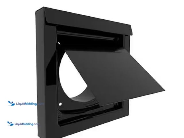 Lot 49-5581636 - DryerWallVent 4 in. Powder Coated Steel Black Dryer Vent, Model # DWV4K, Unused.