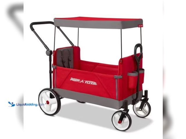 Lot 49-3528360 - Radio Flyer Convertible Kid & Cargo Stroller Wagon with Canopy: Steel & Plastic Frame. [Model: 3970]...