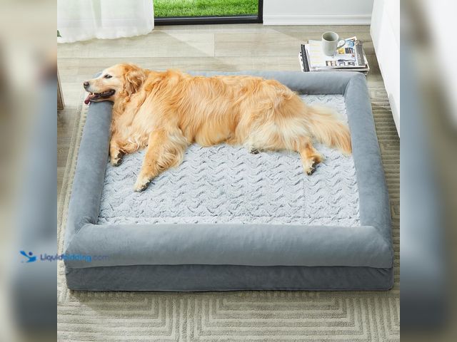 Lot 49-5437659 - Extra Large Dog Bed, Washable Dog Couch with Removable Waterproof Cover, Orthopedic Large Pet Sofa B...