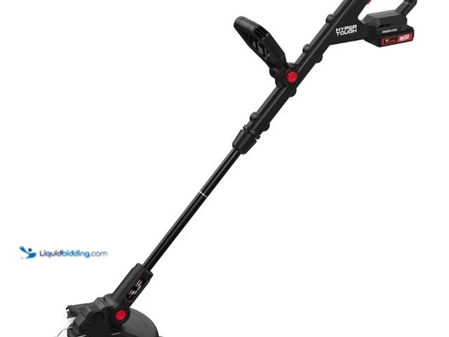 Lot 49-5556863 - Hyper Tough 12" 20V Brushless Cordless String Trimmer with 20V Max 2.0Ah Battery and Charging Cable....