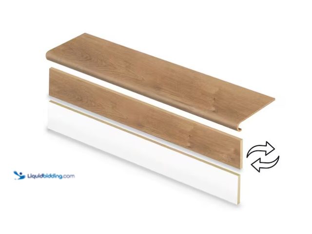 Lot 49-1571342 - Lot of (6) Cap A Tread Lakeside Hill Oak / Montrouge Oak 47 in. L x 12.15 in. W x 42.92 mm T Vinyl O...