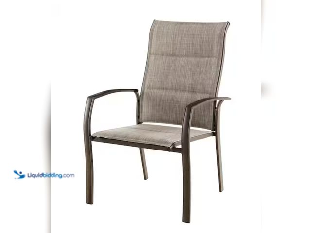 Lot 49-2000478 - Lot of (2) StyleWell Oversized Padded Sling Stack Outdoor Dining Chair in Riverbed, Model # FCS60401...