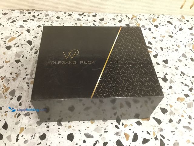 Lot 49-3514426 - Wolfgang Puck Electric Gravity Spice Mill Set. Salt Pepper Grinder. Chrome color. Used
