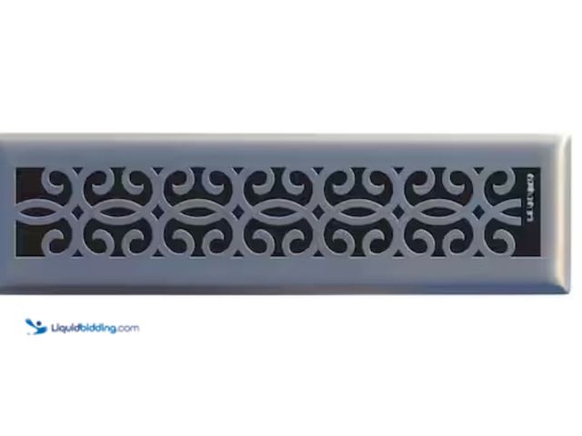 Lot 49-3611990 - Lot of (6) Hampton Bay Classic Scroll 2 in. x 12 in. Steel Floor Register in Brushed Nickel, Model #...