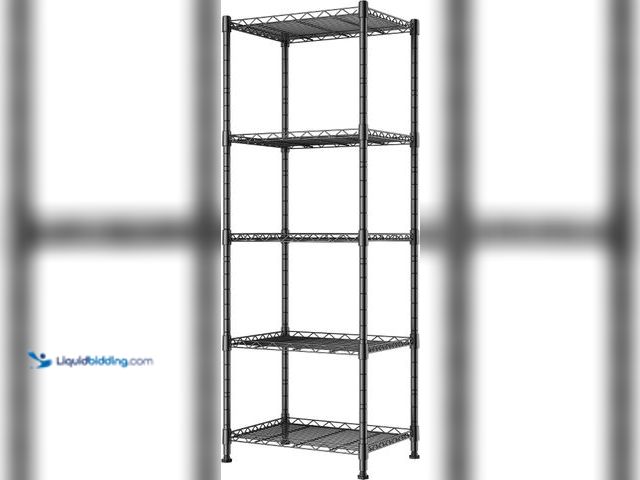 Lot 49-5488307 - REGILLER 5-Wire Shelving Metal Storage Rack Adjustable Shelves,Standing Storage Shelf Units for Laun...