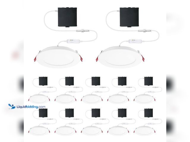 Lot 49-5453401 - Commercial Electric Pro Value Series LED 6 in Round Adj Color Temp Canless Recessed Light for Kitche...