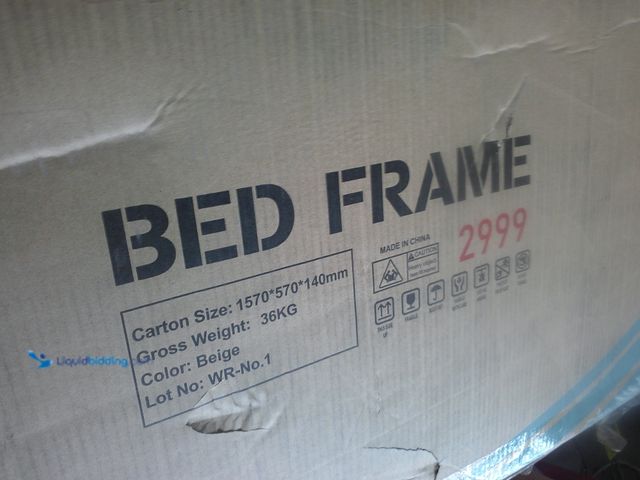 Lot 49-3466110 - VECELO Queen Platform Bed Frame with Upholstered Headboard, Strong Wooden Slats/No Box Spring Needed...
