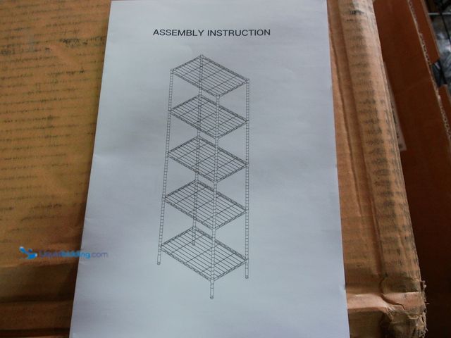 Lot 49-3481674 - 13" x 21" Black 5 Tier Wire Shelving, Model# R99MBT5L35W, Unused.  Ref#BULK1126