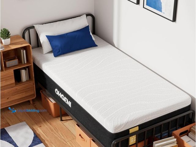 Lot 49-3463511 - OhGeni 10 Inch Twin Size Mattress, Cooling Gel Memory Foam, Single Bed Mattresses in a Box, Cool Sur...