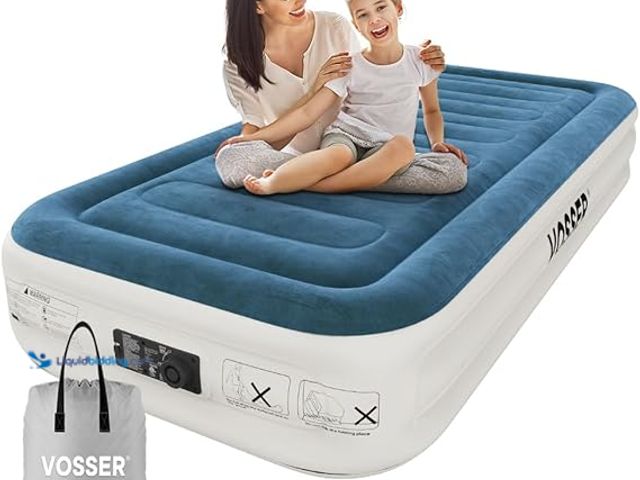 Lot 49-3528937 - Twin Air Mattress with Built-in Pump,Fast & Easy Inflation/Deflation Inflatable Mattress, Foldable B...