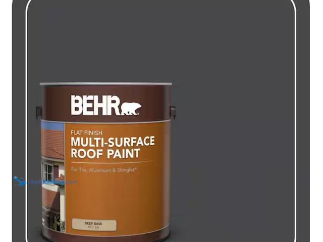Lot 49-2006728 - BEHR 1 gal. #RP-32D Black Slate Flat Multi-Surface Exterior Roof Paint, Model # 06601, Unused.  Ref#...