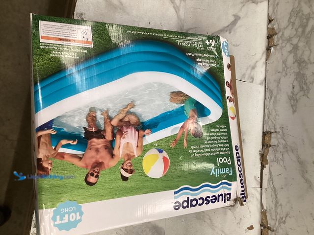 Lot 49-5542737 - Bluescape 10ft Rectangular Family Inflatable Swimming Pool for Ages 6 and Up Unused