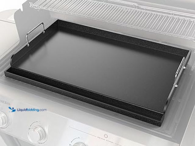 Lot 49-5475911 - Nonstick Cast Iron Griddle for Gas Grill Nanoceramic Stove Top Griddle for Gas Stove 25" x 16" Flat ...