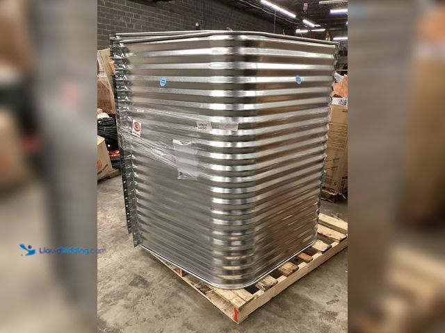 Lot 49-5460945 - 52 in W x 36 in D x 60 in H Galvanized Egress Window Well Item is unused in a PK of 2, bent corner.