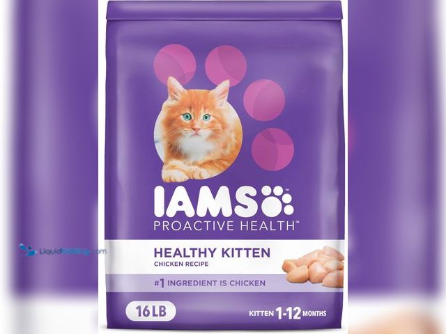 Lot 49-5448689 - IAMS Proactive Health Healthy Kitten Dry Cat Food with Chicken, 16 lb. Bag. Model: 019014712229. Unu...