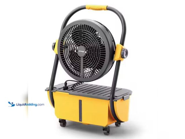 Lot 49-2006323 - TURBRO 12 in., MS12 Cordless Misting Personal Fan, 11L Tank, 29.5 in., H, 15 ft. Mist Range, 50 H Ru...
