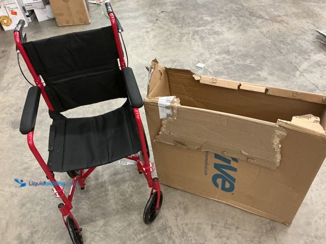 Lot 49-5476875 - Expedition Aluminum Transport Chair W-loop Locks 19 Red. SKU: CMEXP19RD. Unused.