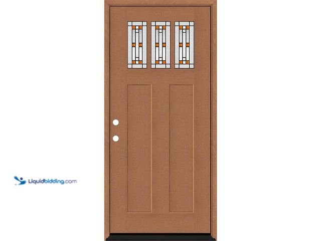 Lot 49-5433729 - Steves & Sons
Regency 36 in. x 80 in. 3-Lite Amberton Decorative Glass RHIS Autumn Wheat Stain Fir ...