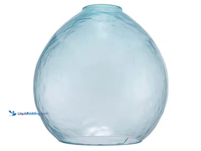 Lot 49-1624326 - Lot of (3) 7.16 in. Blue Tint Bubble Glass Globe Pendant Lamp Shade With 2.25 in. Lip Fitter Model #...