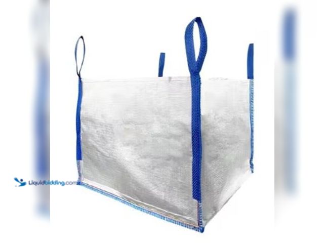 Lot 49-2022248 - Lot of (4) DURASACK 100 Gal. Heavy-Duty Builder's Bulk Bag White Outdoor Polypropylene Construction ...