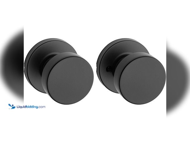 Lot 49-5413978 - Kwikset
Pismo Round Matte Black Hall/Closet Door Knob Featuring Microban Antimicrobial Technology 2...