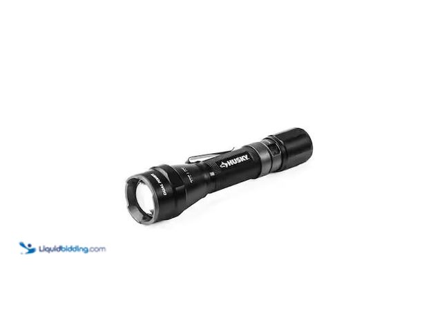 Lot 49-1576919 - Husky 1800 Lumens Dual Power LED Rechargeable Tactical Focusing Flashlight Model # PVL-FLT-0021, Unu...
