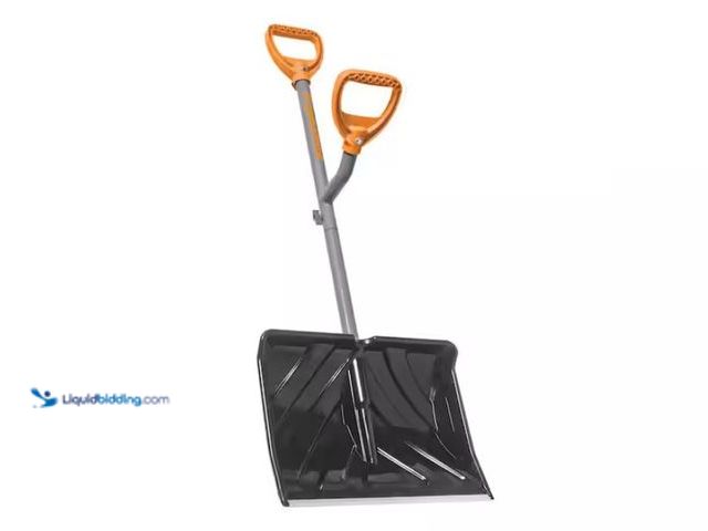 Lot 49-1546910 - Ergieshovel 48 in. Steel Shaft Impact Resistant Snow Shovel with Aluminum Wear Strip and Ergonomic S...