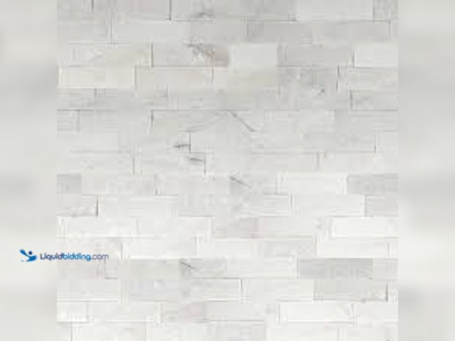 Lot 49-5483597 - Approx 28 Sq FCt - MSI Cosmic White Ledger Panel 6 in. x 24 in. Splitface Marble Wall Tile (6 sq. ft...