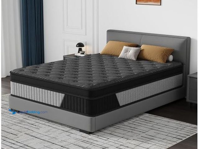 Lot 49-1631998 - Queen 14 Inch Hybrid Mattress Memory Foam & Individual Pocket Springs | Medium Firm Hybrid Mattress ...