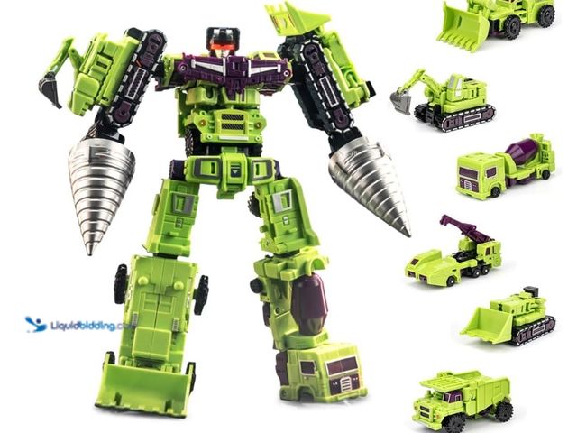 Lot 49-3431866 - Deformation Toys, Deformation Robot Toy Action Figure 9.8 Inches with Accessories, Devastator Engine...