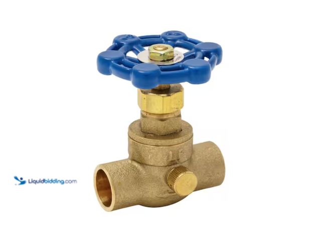 Lot 49-2000370 - Lot of approx. (20) Everbilt 1/2 in. Brass Sweat x Sweat Stop and Waste Valve, Model # 105-603EB, Un...