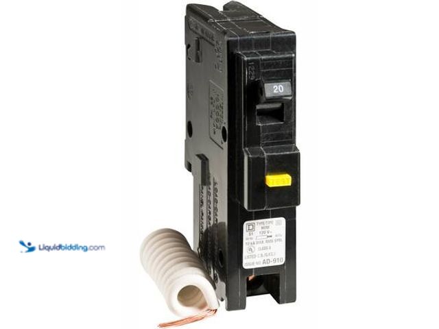 Lot 49-5546698 - Square D Homeline 20-Amp Single-Pole GFCI Circuit Breaker Model # HOM120GFICP New