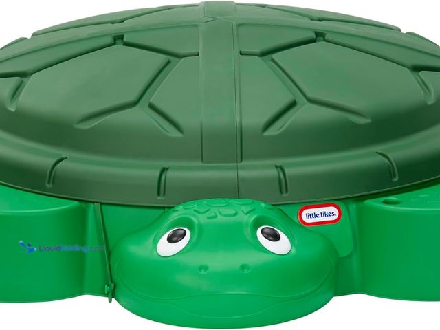 Lot 49-3563551 - Little Tikes Turtle Sandbox, for Boys and Girls Ages 1-6 Years. Model: B0CCRJY4S9. Used