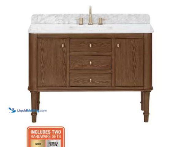 Lot 49-5514592 - Home Decorators Collection
Collette 48 in. Single Sink Cinnamon Oak Bath Vanity with White Carrara ...