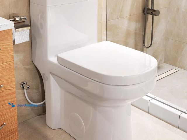 Lot 49-5574203 - HOROW HWMT-8733 Small Compact One Piece Toilet For Bathroom, Powerful & Quiet Dual Flush Modern Toil...