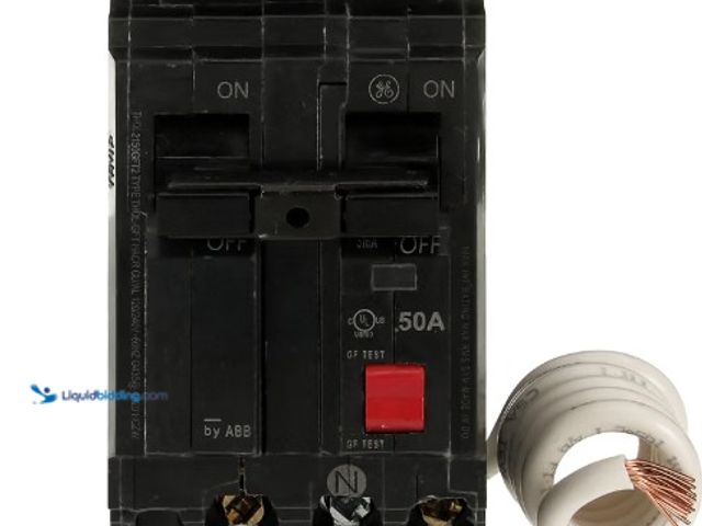 Lot 49-5574020 - ABB Q-Line® THQL2150GFT2P 50A 240-Volts Double Pole Circuit Breaker • 50 Amp Double Pole Ground Faul...