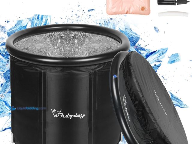 Lot 49-3513497 - XL Ice Bath Tub for Athletes & Adults - 105 Gallons Ice Tub, Cold Plunge Tub with Cover for Indoor O...