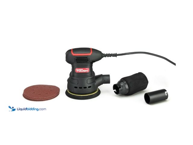 Lot 49-5551796 - Hyper Tough 2.5 Amp Corded 5 inch Orbital Sander with Dust Bag, Vacuum Hose Adapter & 3 Sanding Shee...