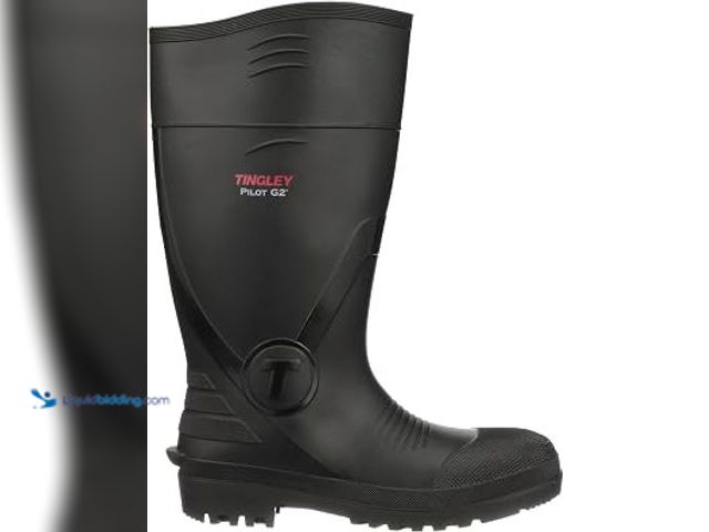 Lot 49-5549922 - TINGLEY Unisex-Adult Plain Black Toe Rain Boots Size Mens 9 Model # 31161 Unused