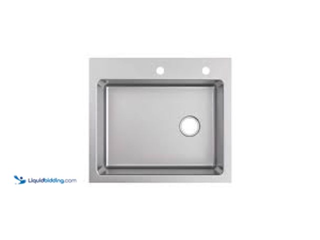 Lot 49-5483677 - Glacier Bay Dolancourt Tight Radius 25 in. Drop-In Single Bowl 18 Gauge Stainless Steel Kitchen Sink...