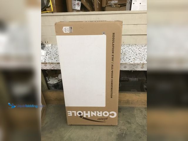 Lot 49-5410449 - YouTheFan NCAA 2’ x 4’ Professional Wood Cornhole Game with Logo Bags. [ASIN: B0DF31NNZP]  Used
