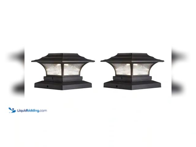 Lot 49-5413317 - Hampton Bay
4 in. x 4 in. Bronze Integrated LED Outdoor Solar Deck Post Light with 6 in. x 6 in. Ad...