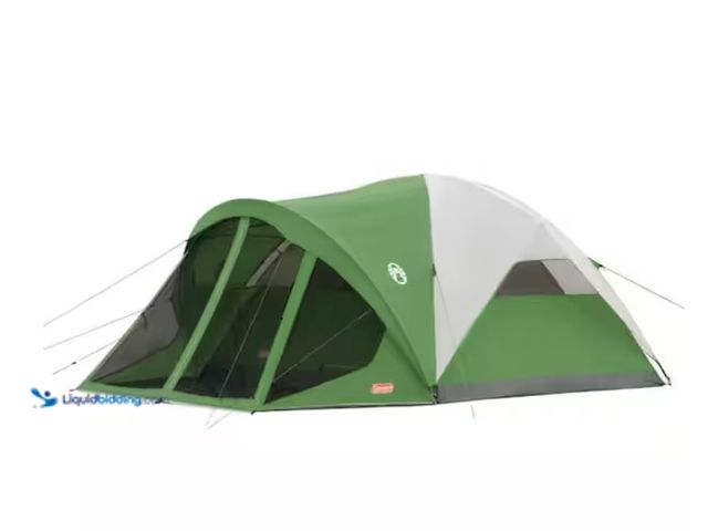 Lot 49-2020665 - Coleman 6-Person Evanston Dome Camping Tent with Screen Room, Model # 2206933. MSRP: $219.99.  Used,...