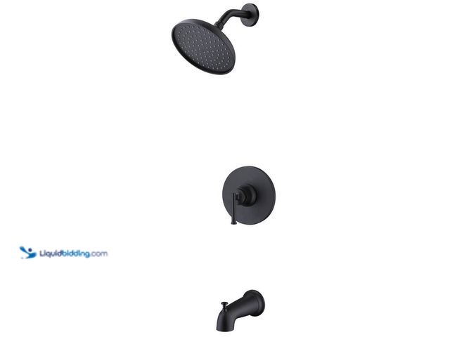 Lot 49-3616952 - Glacier Bay Oswell Single Handle 1-Spray Tub and Shower Faucet 1.8 GPM in Matte Black (Valve Include...