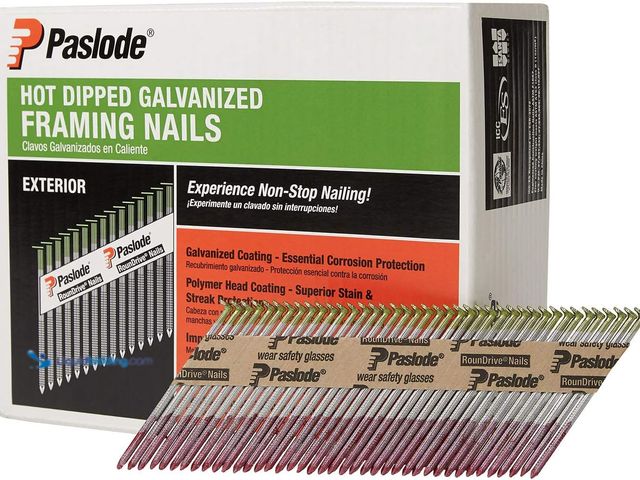 Lot 49-5448492 - Paslode Hot Dipped Galavanized Framing Nails - 650385 - HDG 30 Degree Round Head - 3 inch x .120 Gau...