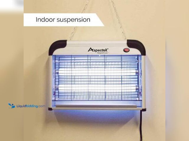 Lot 49-5544695 - Aspectek 20-Watt Bug Zapper and Electric Indoor Insect Killer Including 2 Free Replacement Bulbs. Mo...