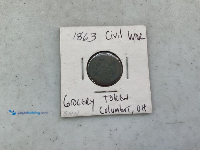 Lot 49-1505010 - 1863 CIVIL WAR GROCERY TOKEN COLUMBUS OHIO #COINS0122