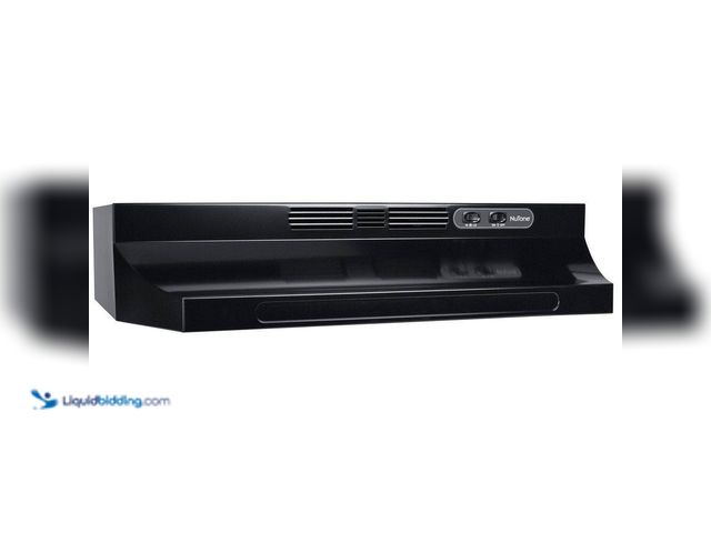 Lot 49-3527306 - Broan-NuTone RL6200 Series 30 in. Ductless Under Cabinet Range Hood with Light in Black Used